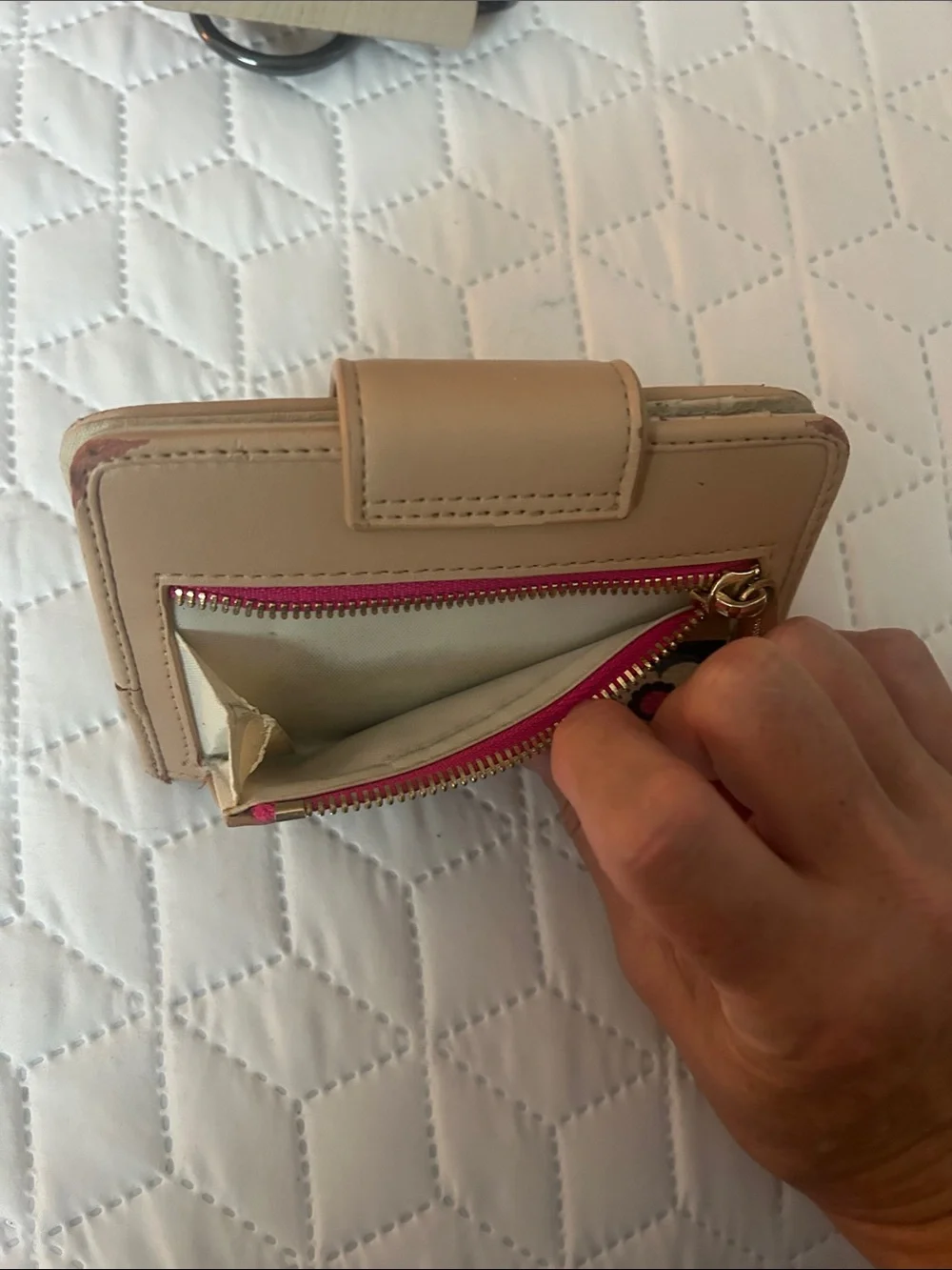 Spartina 449 Floral Compact wallet - Blue, Cream, Tan, Pink